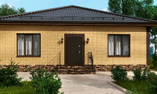 Проекты одноэтажных домов из кирпича | Строй-Ста - Истра от 3690 рублей
